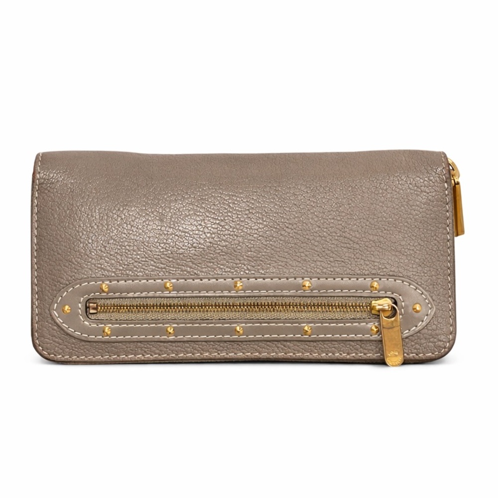 Louis Vuitton LV Suhali Tan Leather Zippy Wallet